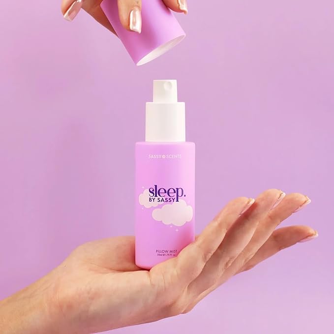 Sassy Scents - Pillow Mist Sleep Spray | Calming Aromatherapy Spray With Lavender, Eucalyptus, Marine, Tonka, Blackberry, Vanilla For A Good Nights Sleep Backed by Science | 50ml