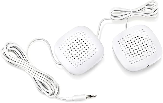 Sound Oasis Sleep Therapy Pillow, 2 Hi-Fidelity, Ultra-Thin Stereo Speakers, Vol. Control, Connect to Sound Source, Fall Asleep Wake Up Refreshed, Sleep, Relax, Manage Tinnitus, Comfortable & Soft.
