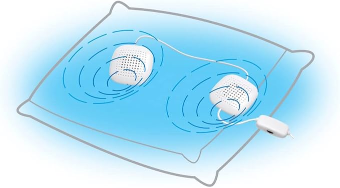 Sound Oasis Sleep Therapy Pillow, 2 Hi-Fidelity, Ultra-Thin Stereo Speakers, Vol. Control, Connect to Sound Source, Fall Asleep Wake Up Refreshed, Sleep, Relax, Manage Tinnitus, Comfortable & Soft.