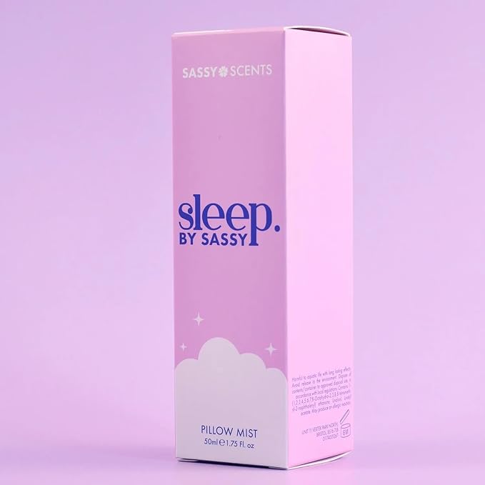 Sassy Scents - Pillow Mist Sleep Spray | Calming Aromatherapy Spray With Lavender, Eucalyptus, Marine, Tonka, Blackberry, Vanilla For A Good Nights Sleep Backed by Science | 50ml