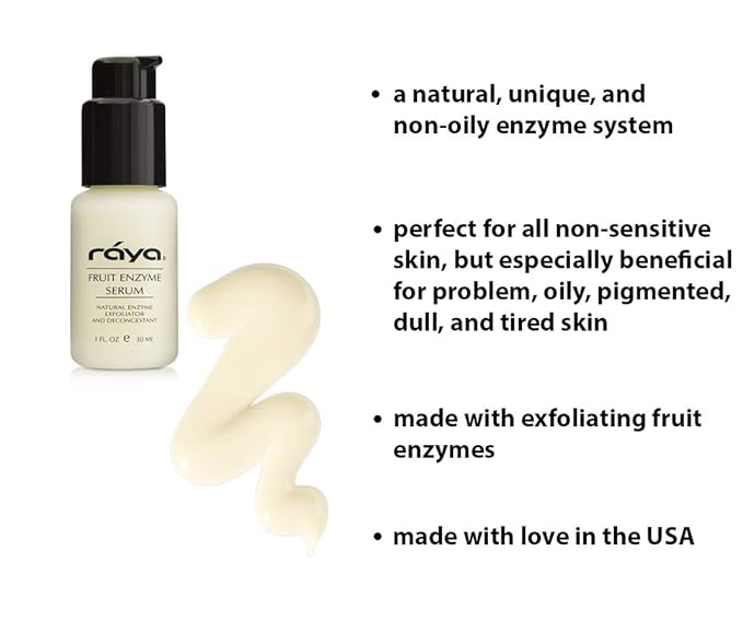RAYA Fruit Enzyme Serum (505) | Non-Oily, Exfoliating Facial Treatment for Oily, Problem, and Dull Skin | Reduces Black-Heads and Clears Pores