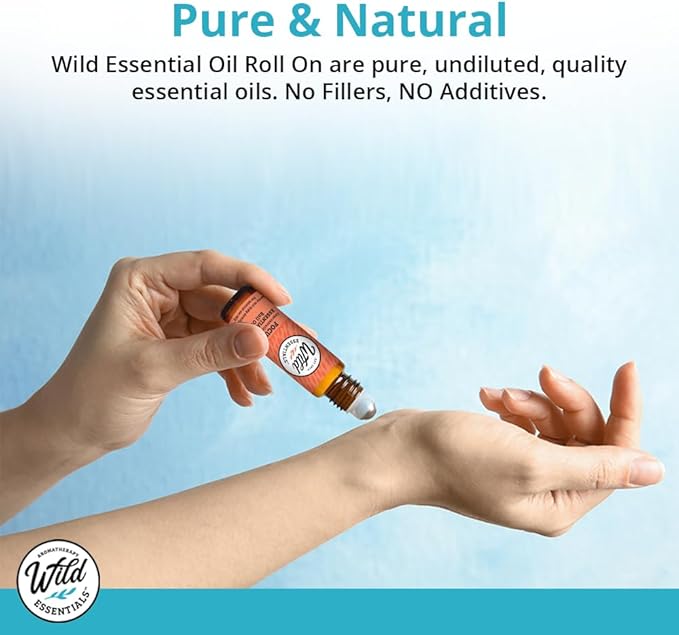 Wild Essentials Autumn Dance Essential Oil Roll On, 10ml for Warmth, Comfort, Opens Airways, Made with Pure Essential Oils and Organic Jojoba Oil, Ready to Use, Moisturizer, All Natural
