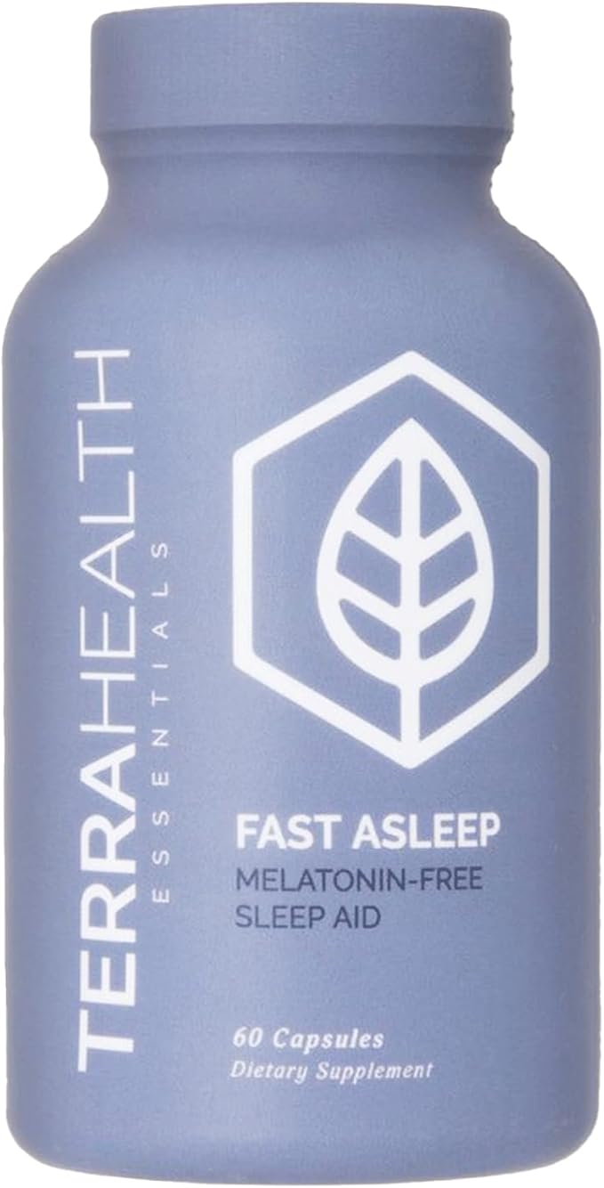Terra Heath Essentials Fast Asleep - Melatonin Free, Sleep Support, Helps with Sleeplessness & Restlessness - All Natural, 30 Day Supply