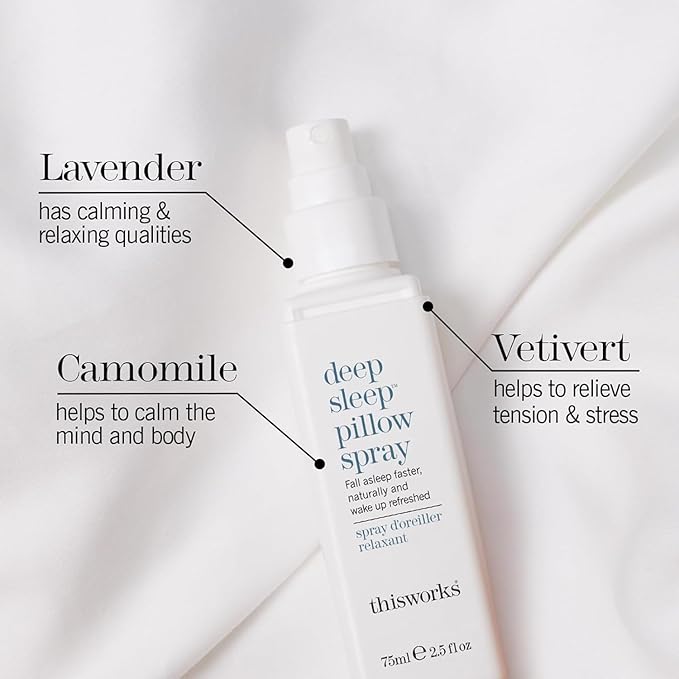 thisworks Deep Sleep Pillow Talk Set: Deep Sleep Pillow Spray 75 ml / 2.5 oz & Stress Check Roll On
