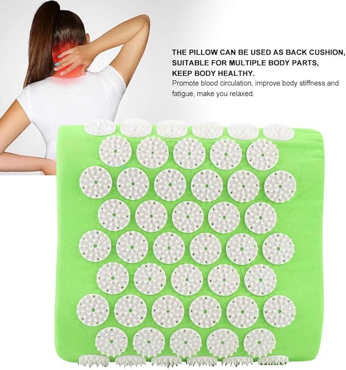 Health Pillow, Acupuncture Massage Pillow Sleep Aid Pillow Multiple Massage Points for Athlete Business Man Women for Health Concerns(Fruit Green)