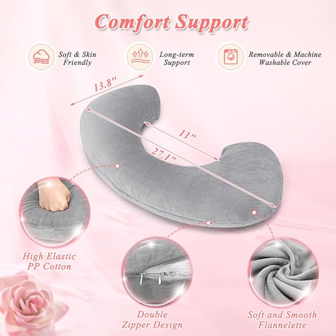 KAAMOS Breast Pillow for Massage Table Massage Breast Bolster Pillow for Sleeping Massage Wedge Bolster Stomach Sleepers Chest Pillow Breast Support Pillow Feminine Massage Pad for Spa Salon
