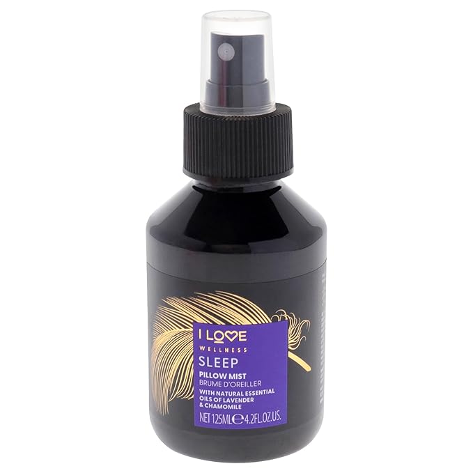 I LOVE Wellness Sleep Pillow Mist - Lavender Pillow Spray for Sleep - Essential Oil Pillow Mist - Calming Fabric Spray for Peaceful Sleep - 4.2 oz