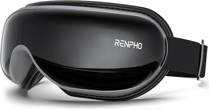 RENPHO Eye Massager with Heat, Fathers Day Birthday Gifts for Mom Dad, Heated Eye Mask, Eye Massager for Migraines with Bluetooth Music, Reduce Strain