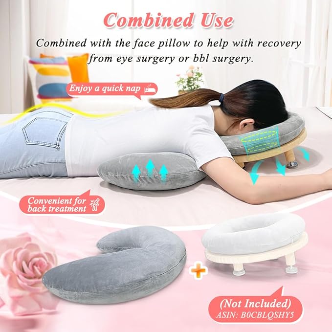 KAAMOS Breast Pillow for Massage Table Massage Breast Bolster Pillow for Sleeping Massage Wedge Bolster Stomach Sleepers Chest Pillow Breast Support Pillow Feminine Massage Pad for Spa Salon