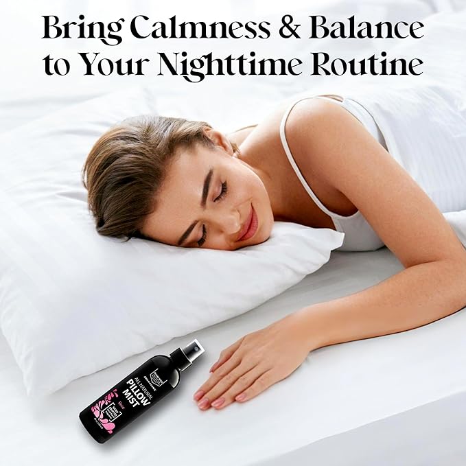 Aromasong Rose Pillow Spray - All Natural Calming Linen & Bedtime Mist for Sleep - Aromatherapy Botanical Essential Oils for Sleeping - Relaxing Fragrance Rose Scent 4 fl. Oz.