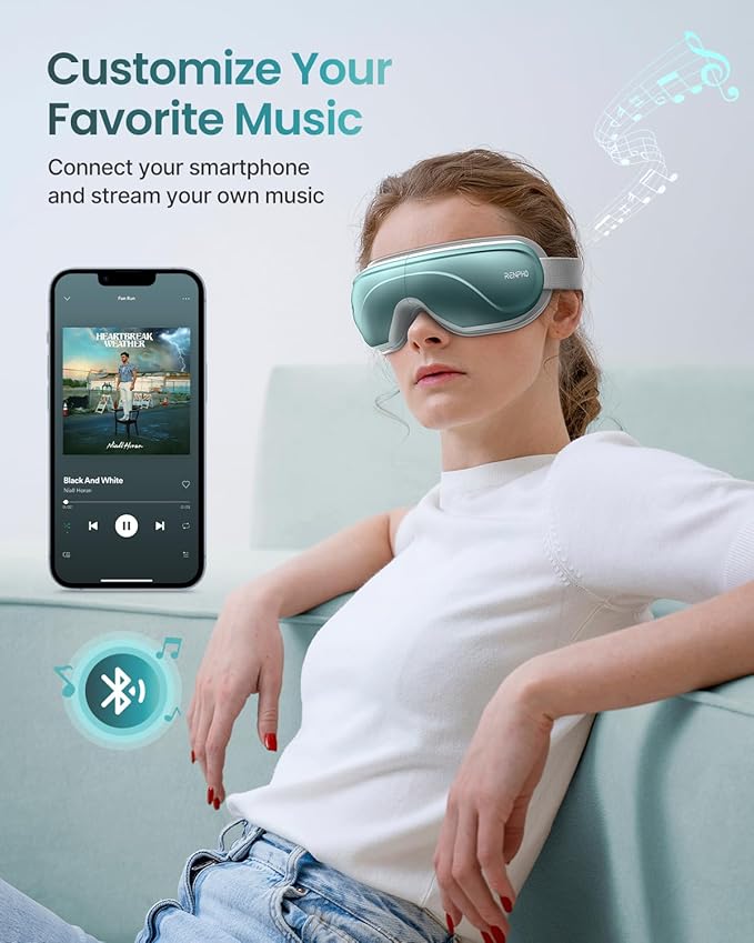 RENPHO Eye Massager with Heat, Fathers Day Birthday Gifts Eyeris 2 FSA/HSA Eligible Face Massager, Eye Mask for Migraines, Eye Care, Migraine Relief,Gift for Mom Dad Women Men