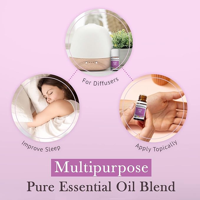 Pranarom - Sleep Aid Essential Oil Blend, Diffuser Oil for Sleep Support, Aromatherapy Oils, Oils for Diffuser for Home, Diffuser Oils with Lavender, Clary Sage, and Spikenard, 5mL