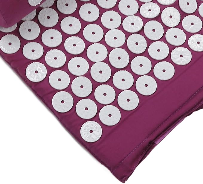 ZJchao Acupressure Mat & Pillow Set, Muscle Relaxation Stress Reduction Acupuncture Pillow and Mat Kit Point for Sleeping Aid & Recovery