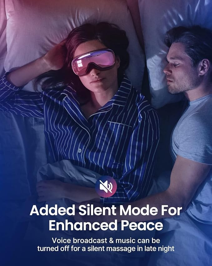 RENPHO Father's Day Gifts Eyeris 1 Eye Massager with Heat, Sleep Mask with Bluetooth Music, Face Massager, Eye Care Device, Reduce Eye Strain Birthday Gifts for Women Men Her Him
