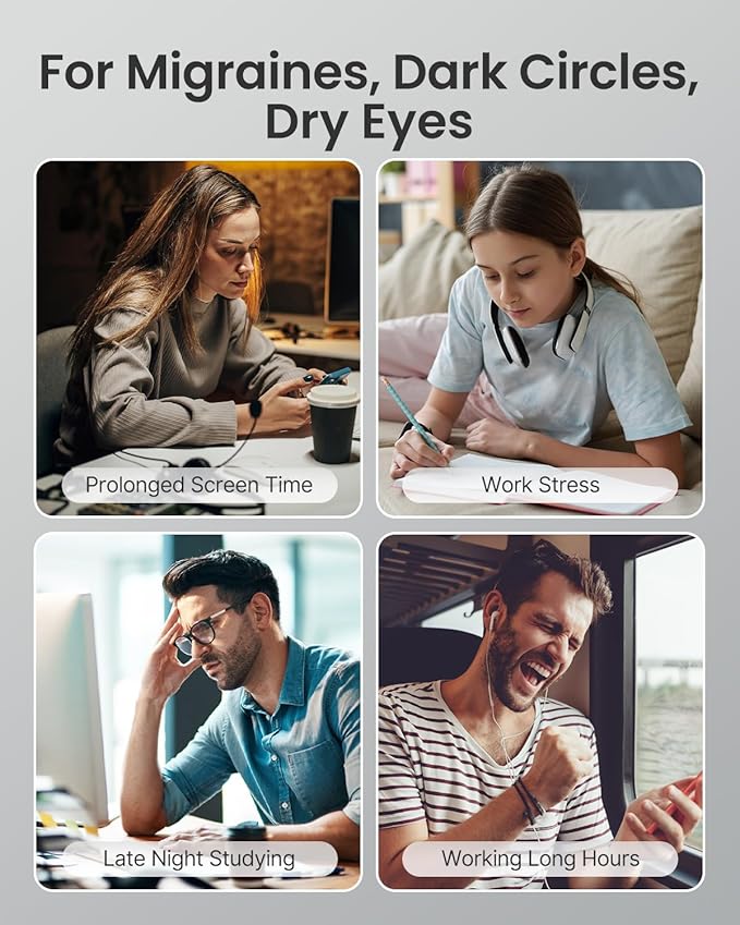 RENPHO Eye Massager Eyeris 1, Fathers Day Birthday Gifts for Mom Dad Women Men Her Him FSA HSA Eligible, Sleep Mask with Heat Bluetooth Music, Relax Eye