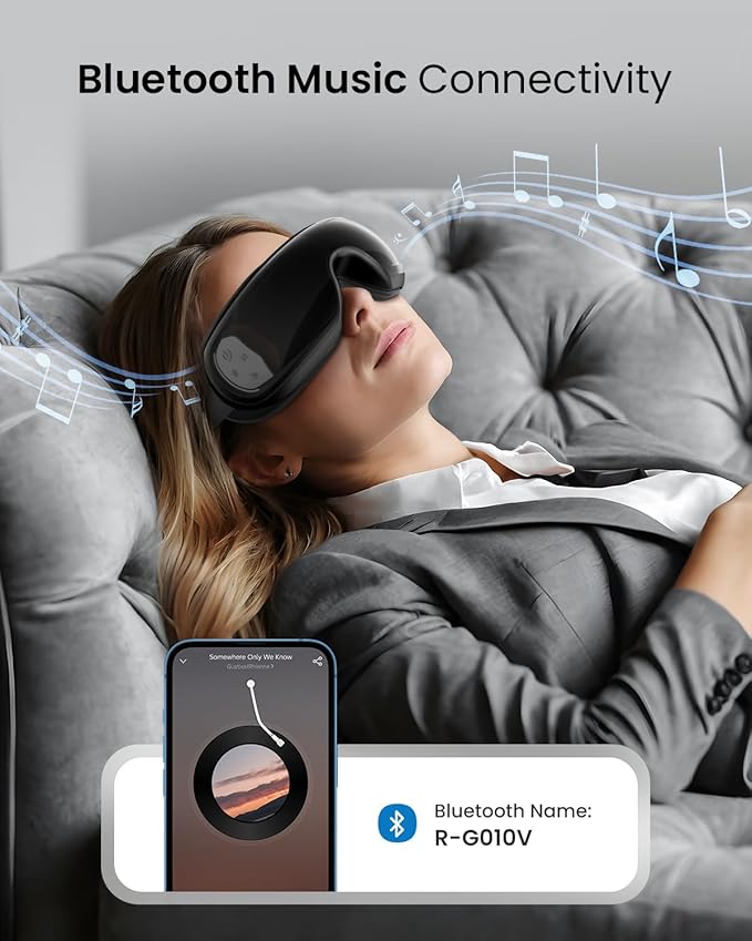 RENPHO Eye Massager with Heat and Cooling for Migraines, Father's Day/Birthday Gifts for Women/Men/Mom/Dad, Eyeris 3 FSA HSA Voice Control Eye Massager, Eye Care Device with DIY Massage Setting