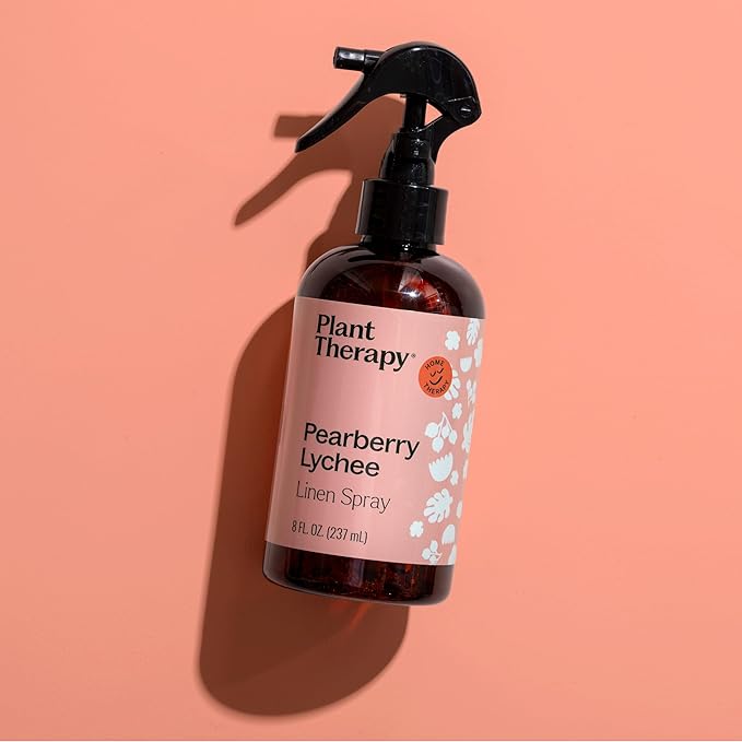 Plant Therapy Pearberry Lychee Pillow and Linen Spray, Bright, Fun & Fruity Scent, Enlivens Your Home Atmosphere, Adds a Touch of Cheer with Each Spritz, Natural Fragrance 8 oz