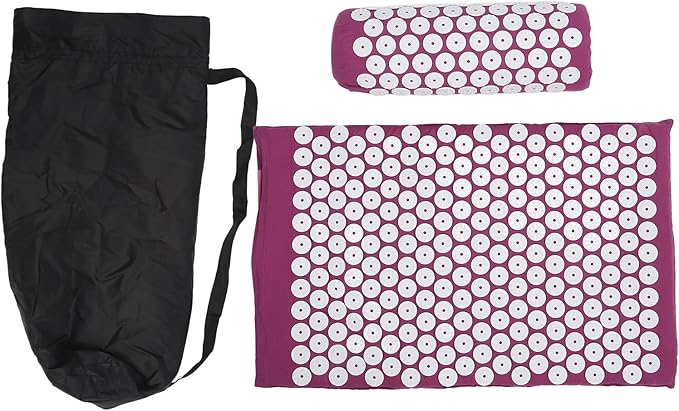 ZJchao Acupressure Mat & Pillow Set, Muscle Relaxation Stress Reduction Acupuncture Pillow and Mat Kit Point for Sleeping Aid & Recovery