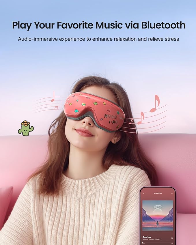 RENPHO Eyeris 1 Eye Massager with Heat, Birthday Gifts for Mom Women Men Her Him Dad, Smart Sleep Mask for Relax Eye,Improve Sleep