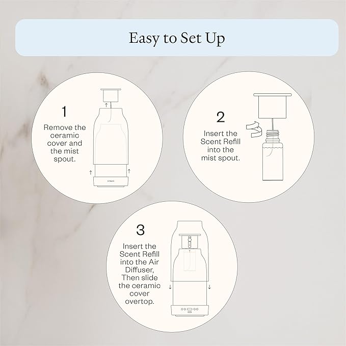 Warm Vanilla Air Waterless Diffuser Scent | Vanilla, Bergamot, and Ginger | Compatible with Air Waterless Diffuser | 1 Fl Oz (Pack of 1)