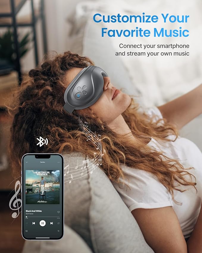 RENPHO Eye Massager with Heat, Eyeris 2 Mothers Day Birthday Gifts for Mom Dad Women Men Face Massager, Heated Eye Mask for Migraines Relief, Eye Strain Dry Eye Improve Sleep