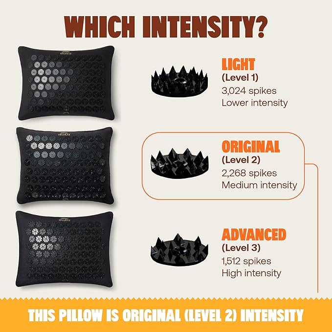ShaktiMat Premium Acupressure Pillow, Original Intensity in Tulsi, Massage Muscles, Aid Sleep & Unlock Inner Tension | Similar to Acupuncture, No Needles Required