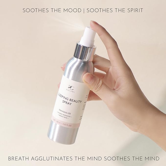 Pillow Ritual Aromatic, Calming and Relaxing Pillow Mist, Linen and Fabric Spray, Infused with Natural Essential Oils Roses and rosewood 4.05 oz