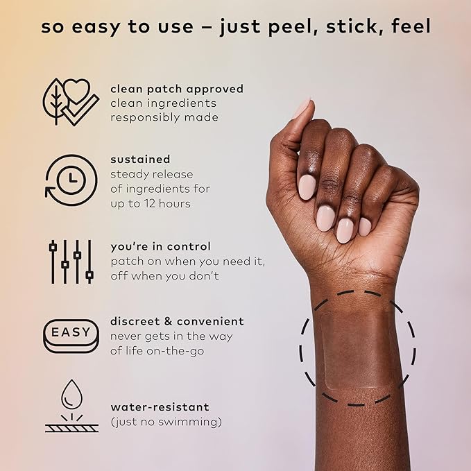 The Good Patch Nite Nite Sleep Patch Support with Hemp and Melatonin, Sustained Release, Natural Patch, Plant Powered Wearable Wellness (16 Total Patches)