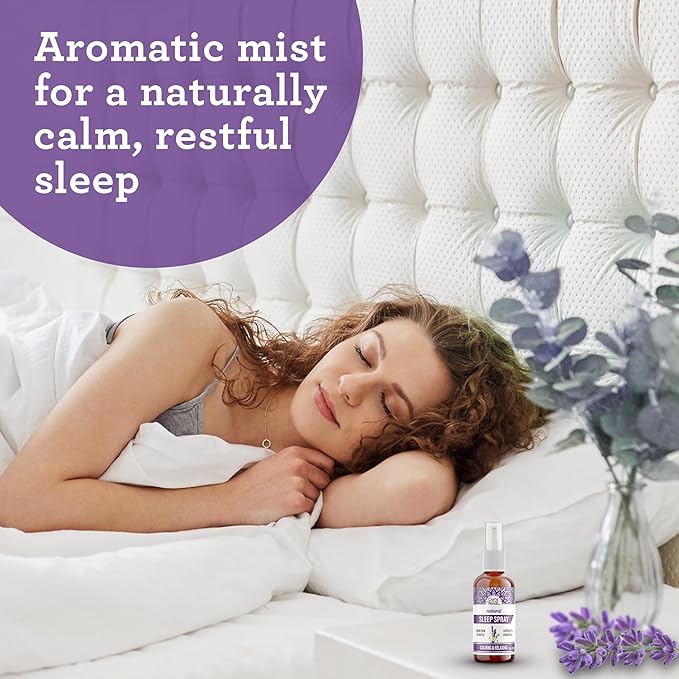 GuruNanda Sleep Spray (1 Fl oz) - 100% Pure & Natural Blend of Lavender, Chamomile & Aromatherapy Essential Oils - Supports Calm & Relaxed Rest - Bedtime Mist for Bed, Pillows or Linen