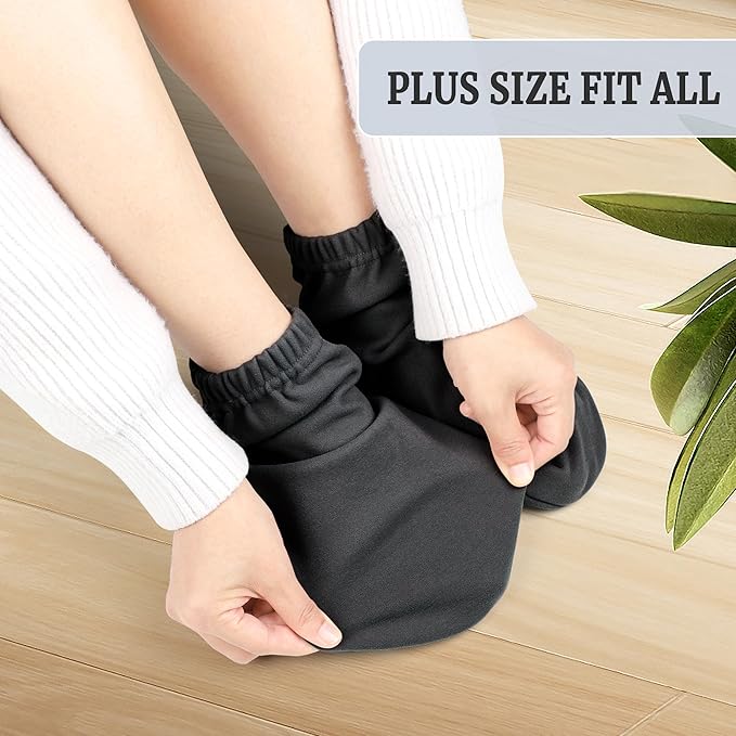 Castor Oil Pack Wrap Organic Cotton for Women, Castor Oil Socks for Feet Arthritis, Sleep Socks Black(Oil are Not Include)