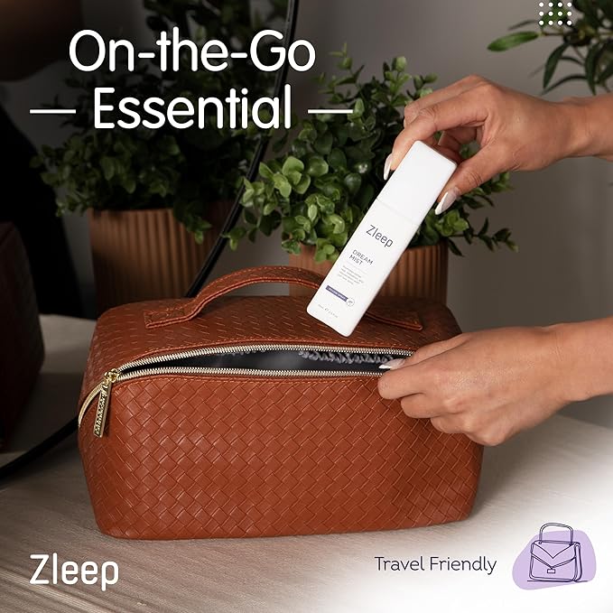 Zleep - Dream Pillow Spray for Sleep - Soothing Pillow Mist for Relaxation with Vetiver, Chamomile, & Lavender, Portable Spray for Linen & Bedsheet