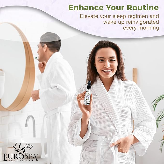 EuroSpa Aromatics Lavender-Infused Pure Eucalyptus Oil Pillow Mist Sleep Spray - 2oz