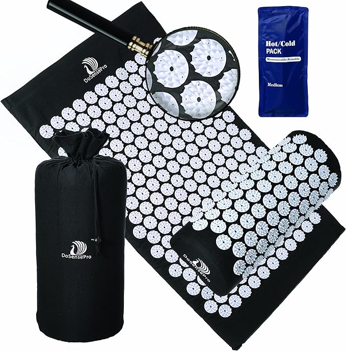 Acupressure Mat & Pillow Set - Acupressure Therapy for Back and Neck Pain Relief, Sciatica, and Pressure Point Aches Ideal Acupuncture Mat for Sleeping Aid & Recovery