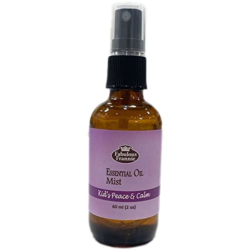 Fabulous Frannie Essential Oil Mist - Peace & Calm All Natural Made with Pure Mandarin, Lavender Bulgarian, Vetiver & Sweet Orange Essential Oils 2oz
