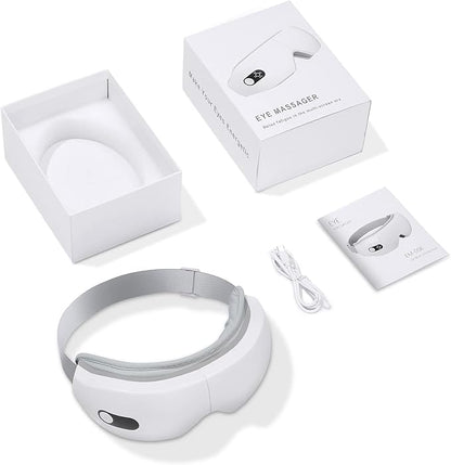 NOWWISH Eye Massager with Heat - Smart Mask for Relax Eye, Fathers Day, Birthday Gifts for Women and Men Mom Dad Wife - White