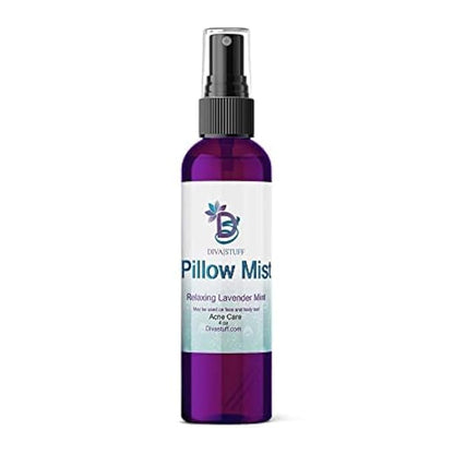 Diva Stuff Pillow Mist - Promotes Clear Skin & Protects from Acne-Causing Funk, Cleans Pillows, Pillowcases, Beddings, and Sheets, 4 fl oz