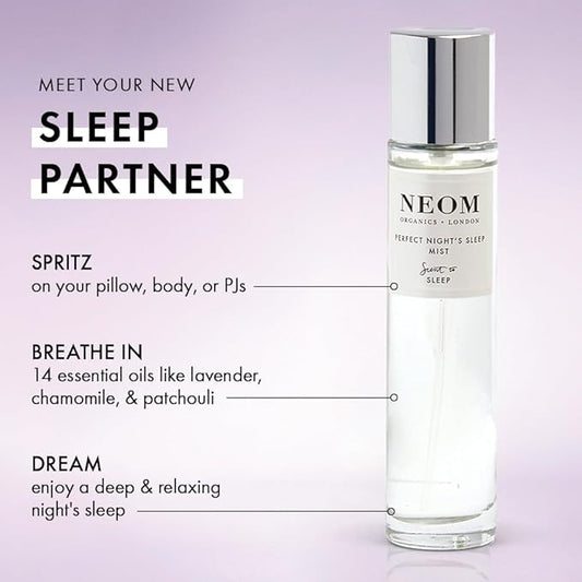 NEOM - Lavender & Chamomile Mist for Body & Pillow, 1 Fl Oz | Perfect Night's Sleep Range | Essential Oils | Pillow Mist