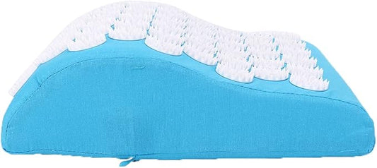 Acupressure Pillow Massage Pillow Promote Improve Stiffness Non-Irritating Keep Healthy Home Use for Sleep(Blue)