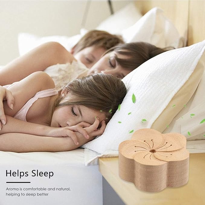 Brown Walnut Essential Oil Diffuser Fragrance Diffused Sleep Aid Aromatherapy, Flower Shaped Essential Oil Diffuser, Diffuser for Stress Relief Diffusers Aromatherapy
