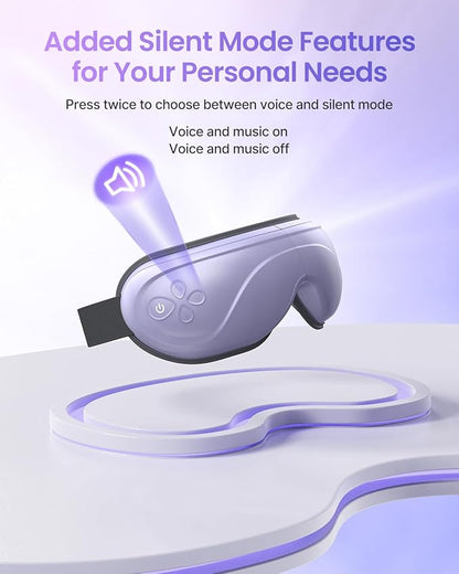 RENPHO Eye Massager with Heat, Fathers Day Birthday Gifts Eyeris 2 FSA/HSA Eligible Face Massager, Eye Mask for Migraines, Eye Care, Migraine Relief,Gift for Mom Dad Women Men