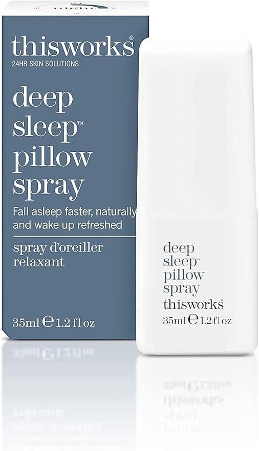 THISWORKS Deep Sleep Pillow Spray – Fast-Acting Natural Formula with Lavender for Relaxation and Restful Sleep – 35 ml (1.2 fl oz) Travel Size