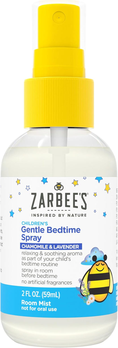 Zarbee's Gentle Bedtime Kids Sleep Spray, Chamomile & Lavender Room Spray Helps Create a Calming Atmosphere to Prepare for Sleep, 2oz