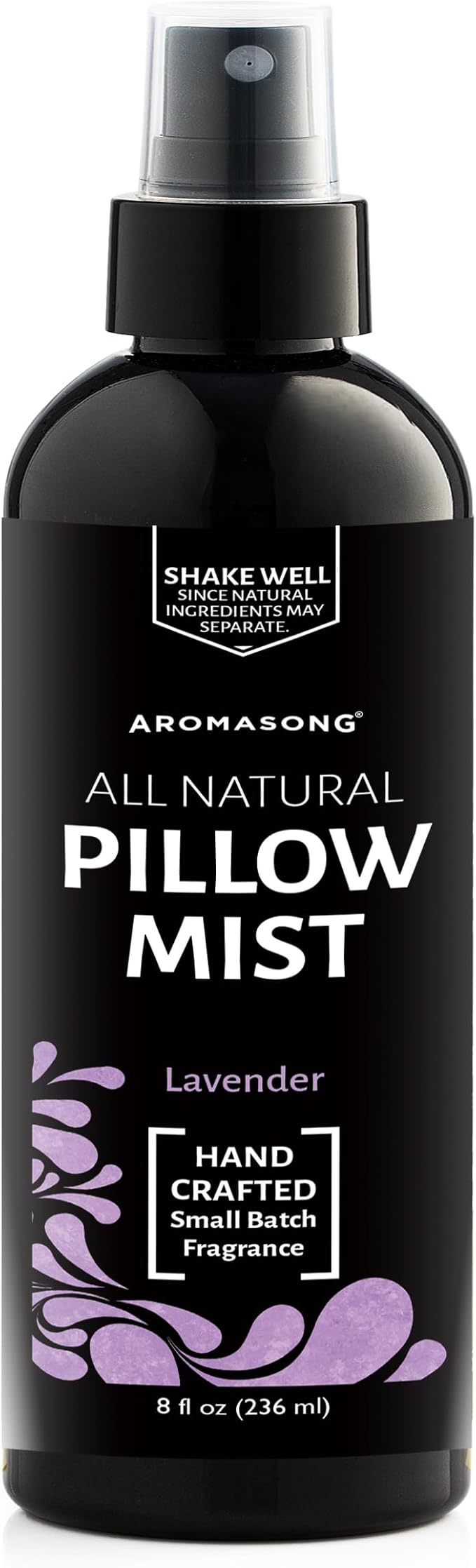Aromasong Lavender Pillow Spray - All Natural Linen & Bedtime Mist for Sleep - Aromatherapy Botanical Essential Oils for Sleeping - Fragrance Scent 8 Oz.