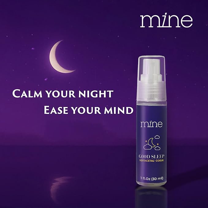 Mine Deep Sleep Pillow Spray, Lavender Sleep Spray, Bed Spray - Chamomile, Vetiver, Lavender Pillow Spray for Sleeping, GABA Lavender Spray, Alternative to Melatonin Spray for Sleep & GABA Supplement