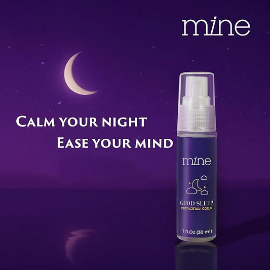 Mine Deep Sleep Pillow Spray, Lavender Sleep Spray, Bed Spray - Chamomile, Vetiver, Lavender Pillow Spray for Sleeping, GABA Lavender Spray, Alternative to Melatonin Spray for Sleep & GABA Supplement