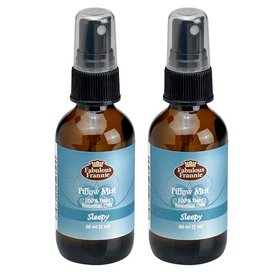 Fabulous Frannie Sleep Essential Oil Pillow or Room Mist A Perfect Blend of Lavender, Vetiver, Marjoram and Chamomile Pure Essential Oils 2oz Each 2pk