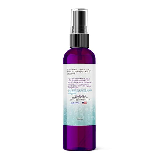 Diva Stuff Travelers Mist – Promotes Clear Skin & Protects from Acne-Causing Funk, Cleans Pillows, Hands, and Sheets – Aromatherapy Spray for Relaxation and Sleep, Made in USA (Stress Relief, 4 oz)