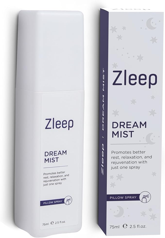 Zleep - Dream Pillow Spray for Sleep - Soothing Pillow Mist for Relaxation with Vetiver, Chamomile, & Lavender, Portable Spray for Linen & Bedsheet