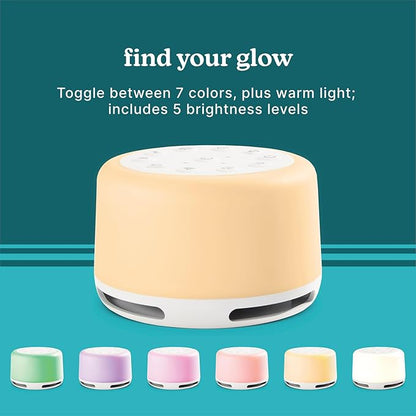 Homedics SoundSleep Aura, Sound Machine for Better Sleep, 7-Color Mood-Enhancing Light, 28 Soothing Sounds, Bluetooth Compatible, Meditation & Mindfulness Aid, Portable