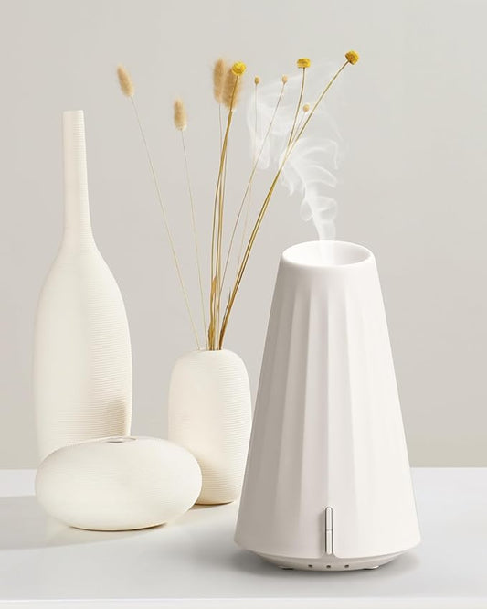 120ML Essential Oil Diffuser,Plastic USB-Power Aromatherapy Diffuser with 3 Timer Settings, Ultrasonic Quiet Operation, Sleep Helper & Dimmable Night Light for Large Room, Home, Office, Studio,Yoga